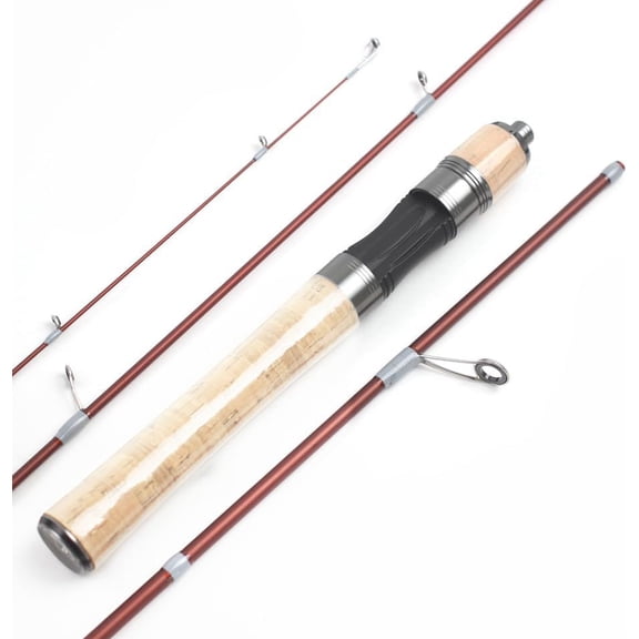 4.6Ft Ultralight Fiberglass Spinning Rod Travel Fishing Rod Fast 4 Section