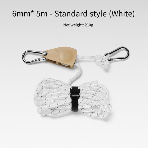 4/6Mm Reflective Guyline Rope - 2/4/5M Heavy Duty Tent Cord With Pulley