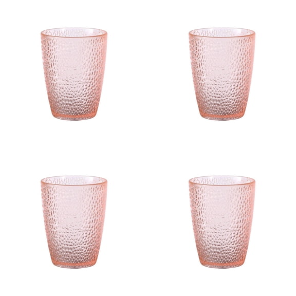 4-6PC Colored Acrylic Drinking Glasses 10oz Reusable Unbreakable Stackable Juice Glasses BPA Free Dishwasher Safe Drinkware for Home Outdoors Restaurant
