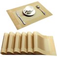 4/6PCS PVC Placemats for Dining Table Mat Waterproof Disc Pads Coasters