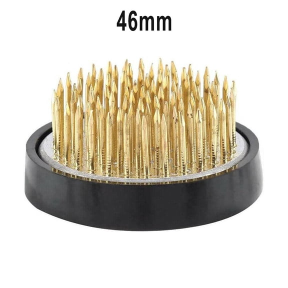 4.6X2Cm/1.81X0.78" (Dxh) Gold Pin Flower Frog Arranging Holder Small Ikebana Kenzan Pin Frog Arrangements For Pot Lid Vase