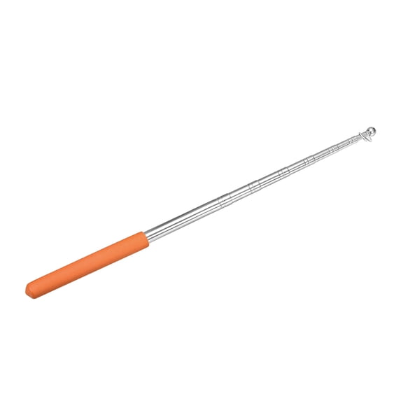 4.6ft/1.4M Handheld Flagpoles Stainless Steel Guide Flag Pole Teaching Pointer Orange