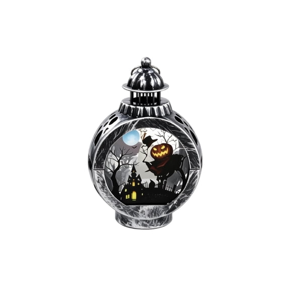 4.6inch Halloween LED Candle Light, Dark Series Flameless Flickering Lamp, Spooky Atmosphere Night Light for Desktop Table Party Home Decor