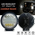 4.6inch Mini LED Work Light Round Spot Flood Combo Light Car White