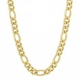 thumbnail image 1 of 4.6mm 14k Yellow Gold Plated Flat Figaro Chain Necklace, 30 inches + Gift Box, 1 of 7