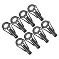 thumbnail image 1 of 4.6mm Stainless Steel Fishing Rod Tip Repair Kit Pole Ring Guide Replacement, Black 8 Pack, 1 of 5