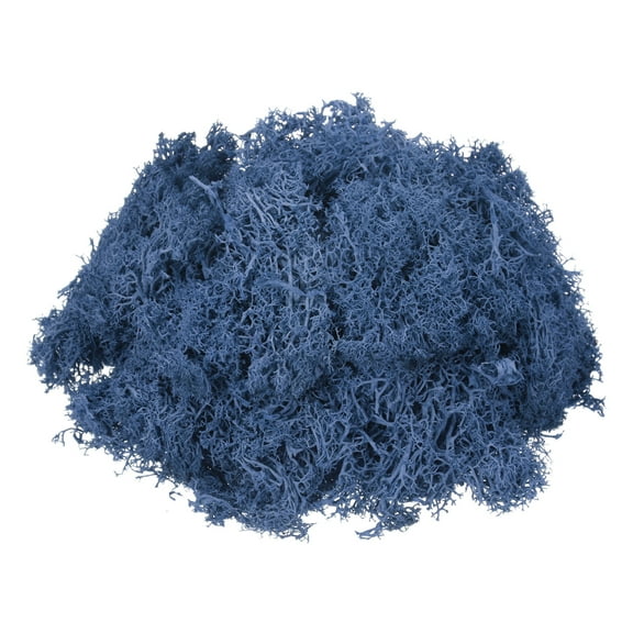Uxcell 4.6oz Preserved Reindeer Moss Dark Blue Decorative Artificial Fake Moss