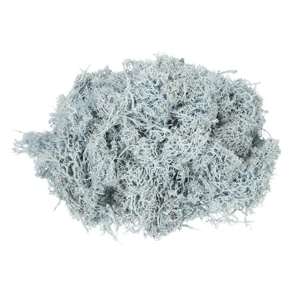 Uxcell 4.6oz Preserved Reindeer Moss Light Blue Decorative Artificial Fake Moss