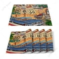thumbnail image 1 of 4/6pcs Set Table Mats Retro Poster Printed Table Napkin Kitchen Accessories Home Party rative Placemats, 1 of 7