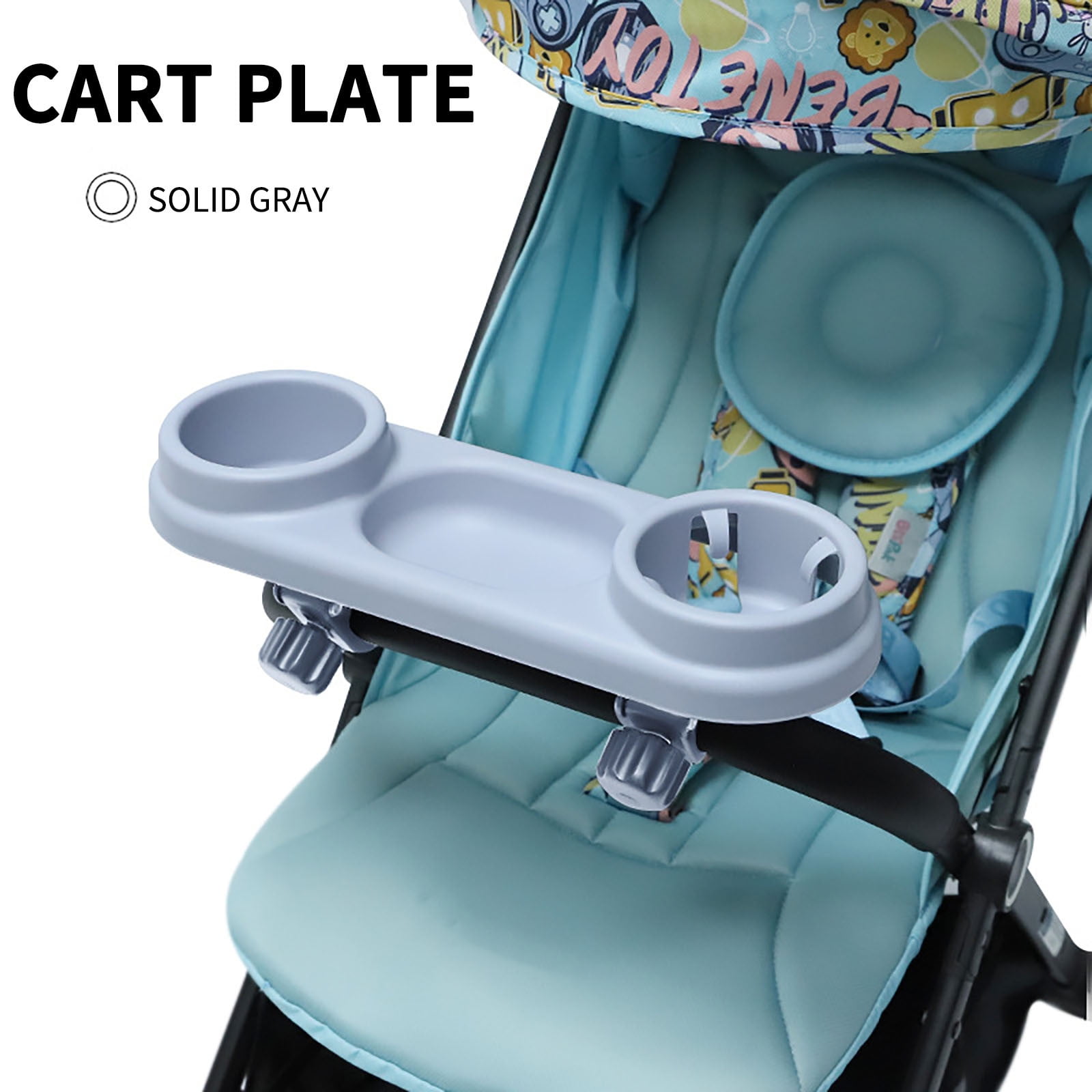 Rotating Toddler Stroller Tray 4.7*14.2 Inch Universal Stroller Snack ...