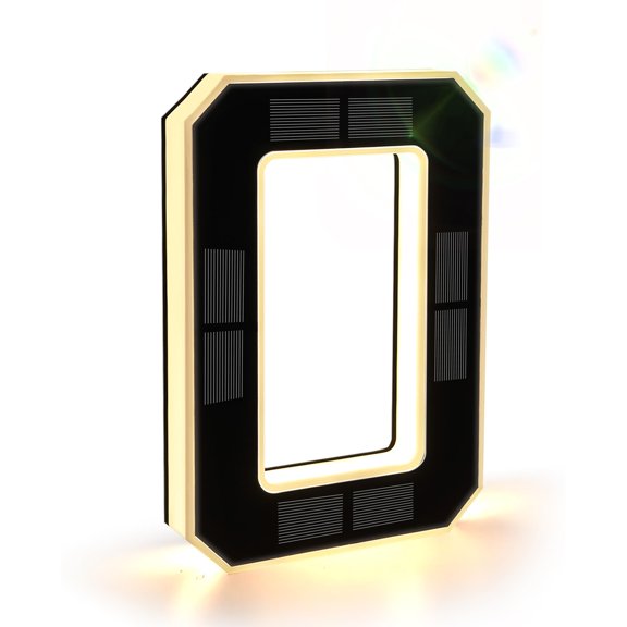 4.7/6.7/9 Inch Solar Lighted House Numbers for Outside, IP65 Waterproof LED Address Sign, Light up House Numbers, Modern Large Plate Backlit Personalized Illuminated Plaque for Home Yard Garage