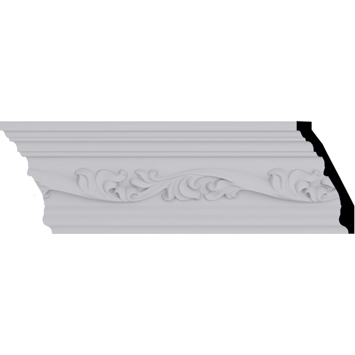 Versailles White Polyurethane Crown Moulding 94.5 in