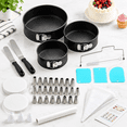 4, 7, 9 Inch Round Springform Cake Pan and Baking Supplies Kit ...