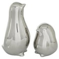 thumbnail image 1 of 4", 7"H Silver Porcelain Bird Sculpture, by DecMode (2 Count), 1 of 8