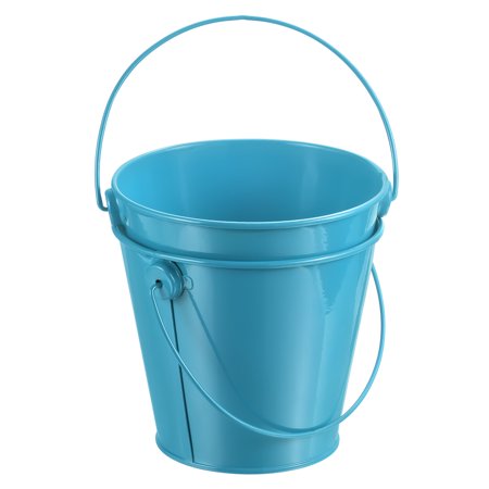4.7 Inch Colored Metal Buckets Pencil Holder Buckets Metal Planter Pails Container with Handles Blue 2 Pack