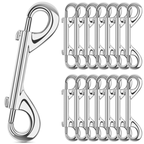 4.7 Inch Double Ended Bolt Snaps Hooks 15 Pack Zinc Alloy Heavy Duty Hardware