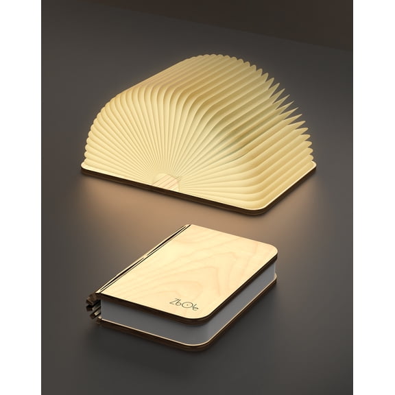 4.7 Inch Inch Wooden Book Lamp, Book Lovers Gifts,Teacher Appreciation Gifts for Women, LED Ambient Lighting, Magnetic Mood Lighting for Home&Library Decor (Maple)