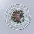 thumbnail image 1 of 4.7 Inch Lace Table Placemats, Rose Flower Vintage Embroidered Lace Doilies Table Mat Cups Dishes Mat, 1 of 8