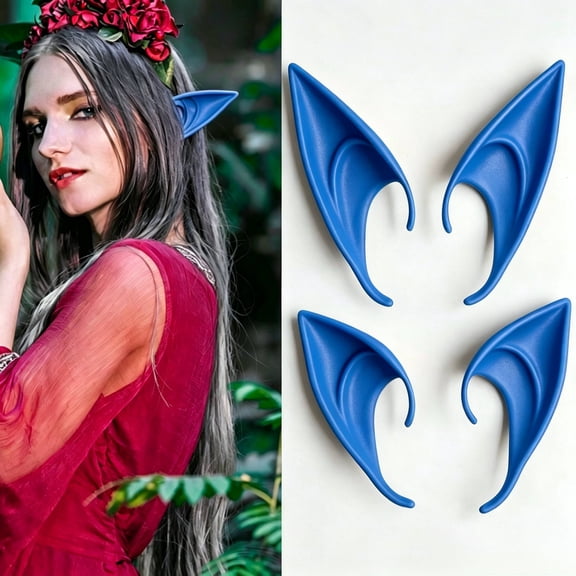4.7 Inch Soft Latex Elf Ears Cosplay Accessory Fairy Hobbit Pointed Ear Prosthetic Decor