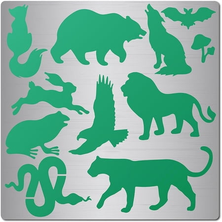 4.7 Inch Stainless Steel Cutting Dies Stencils Reusable Metal Wolf Rabbit Stencil Animal Templates Journal Tool