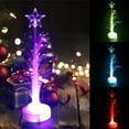 thumbnail image 1 of 4.7" LED Fiber Optics Christmas Tree, 7 Colors Changing Christmas Tree with Star Tree Topper, Tabletop Lighted Christmas Tree Decoration, Xmas Tree Night Light for Holiday Party Home, 1 of 6