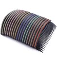 thumbnail image 1 of 4.7'' Mixed 5 colors Women 24 Teeth Hair Comb Pin Clip Double Rows Rhinestone Hair Side Combs, 1 of 5