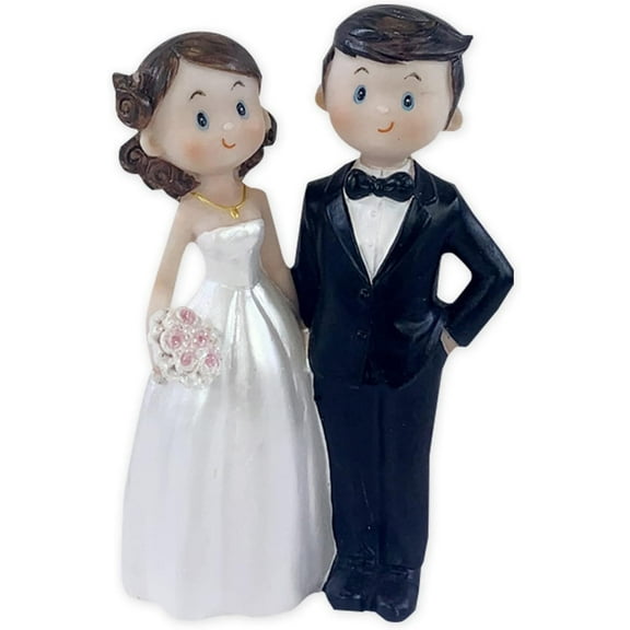 4.7"Wedding Cake Toppers Bride and Groom Figures Ornament Toy Gifts Decorations
