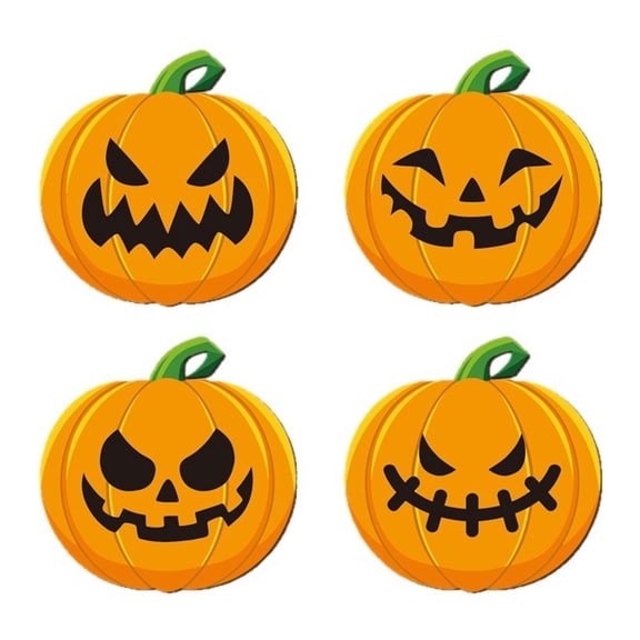 4.7 inch Halloween Pumpkin Coasters , Non Slip Heat Resistant Cup Mats Pads for Tabletop Coffee Mug Dining Party Decor, 4 Pack