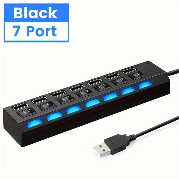 4/ 7 port USB connector computer mouse keyboard memory card independent switch universal hub