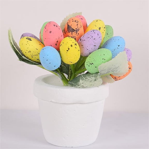 4.72 Inch Easter Egg Shaped Planter Spotted Flower Pot for Outdoor Garden Courtyard and Celebration Decor