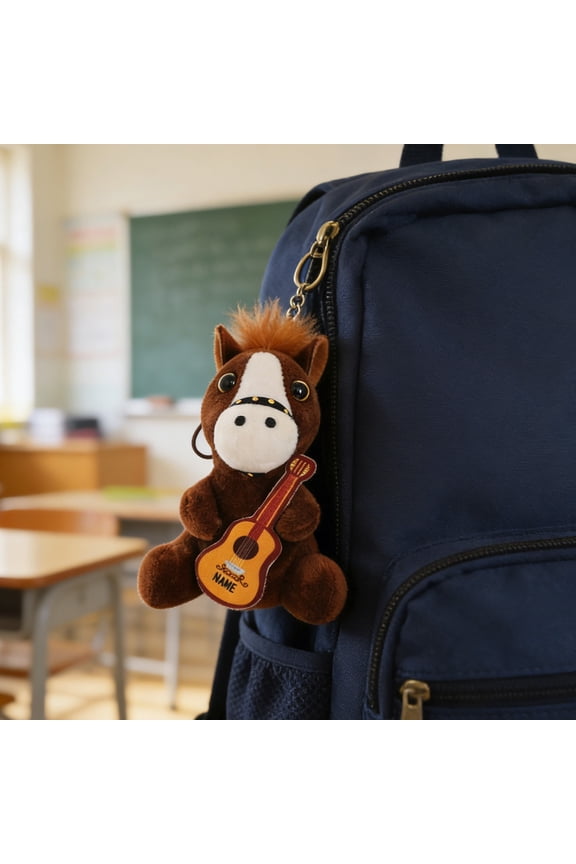 4.72-Inch Year of the Horse Plush Keychain - Brown Stuffed Animal Bag Charm & Car Ornament, Chinese Zodiac Lucky Gift for Kids & Adults Brown