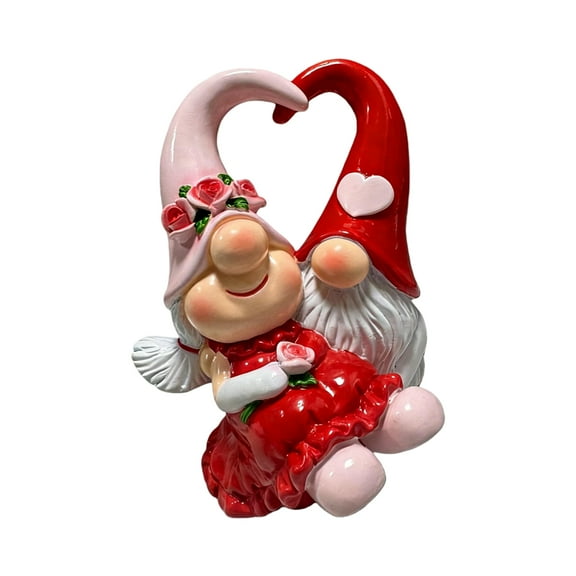 4.72Inch Valentines Gnome Figurines for Home Table Ornaments Sweet Valentines Gifts for Him Her