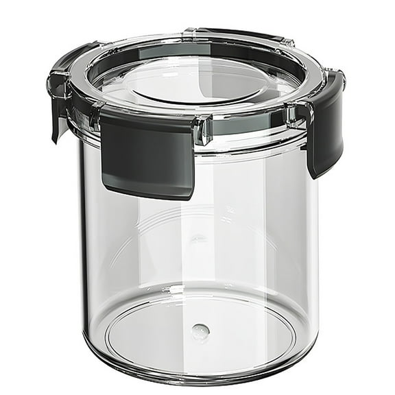 4.72x3.54in Round Glass Food Containers With Lids, Small Round Glass Meal Prep Containers,1.5 Cup Clear Food Storage Containers With Lids BPA-Free, Microwave, Dishwasher, Freezer Safe（Black）