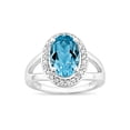 thumbnail image 1 of 4.74 ct. Blue Topaz and White Topaz Sterling Silver Ring, 1 of 4