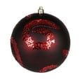 thumbnail image 1 of 4.75" Burgundy Matte Sequin Ornament 4/Bag, 1 of 2