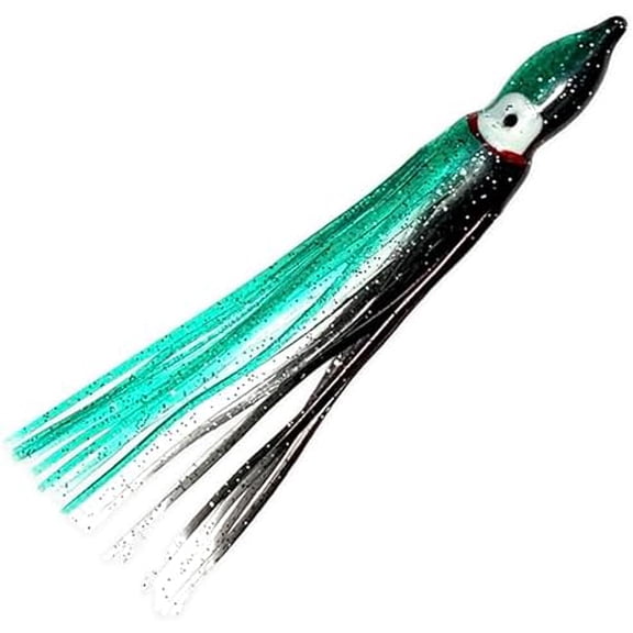4.75" Hoochie Squid Skirts, 40 Pcs Black/Green , for Saltwater & Freshwater Trolling, Includes Soft Plastic Bodies, Ideal for Tuna, Salmon, Mahi & Offshore Game Fishing$$Sport & Recreation Other