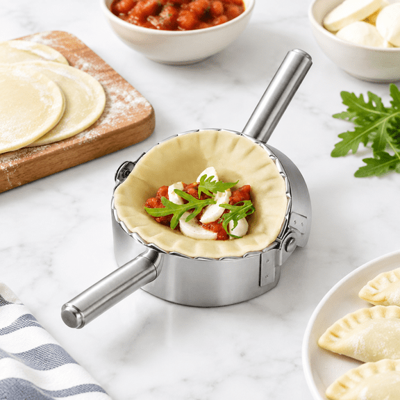4.75 Inch Empanada Press Stainless Steel Dumpling Maker Dough Mold For Ravioli Pierogi Turnovers Calzone (l: 4.75 Inch)