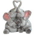 thumbnail image 1 of 4.75 Inch Grey Elephants Making a Heart Figurine, 1 of 1