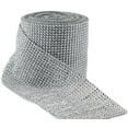 thumbnail image 1 of 4.75" Mesh Silver Simulated Diamond Rhinestone Wrap, 1 of 4