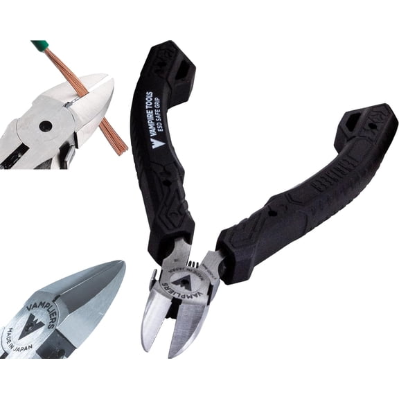 4.75" Precision Flush Cutters. Made in Japan. Professional Grade Side Cutting Pliers Mini Nippers. For Circuit Board Work, Clean Wire Cutting, Electronic Repairs.
