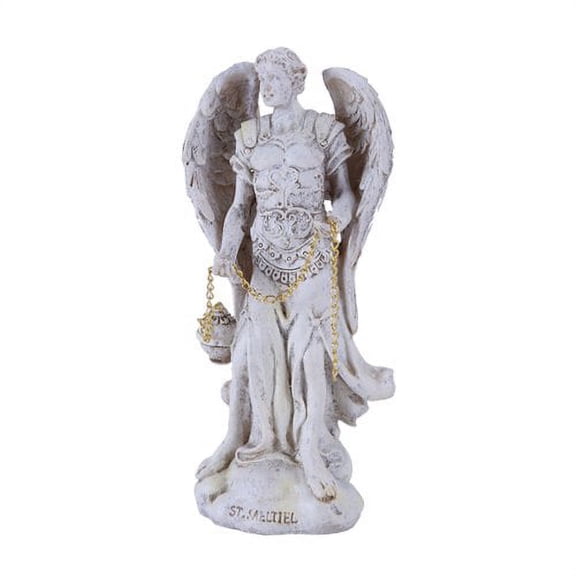 4.75" Tall White Saint Sealtiel "Archangel of Worship and Contemplation" Archangel Collectible Figurine