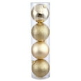 thumbnail image 1 of 4.75 in. Honey Gold 4 Finish Assorted Color Ornament Ball - 4 per Box, 1 of 1