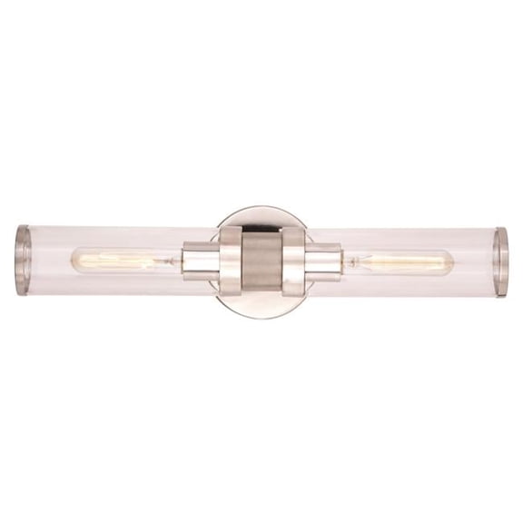 4.75 in. Levitt 2 Light Wall Light, Polished Nickel
