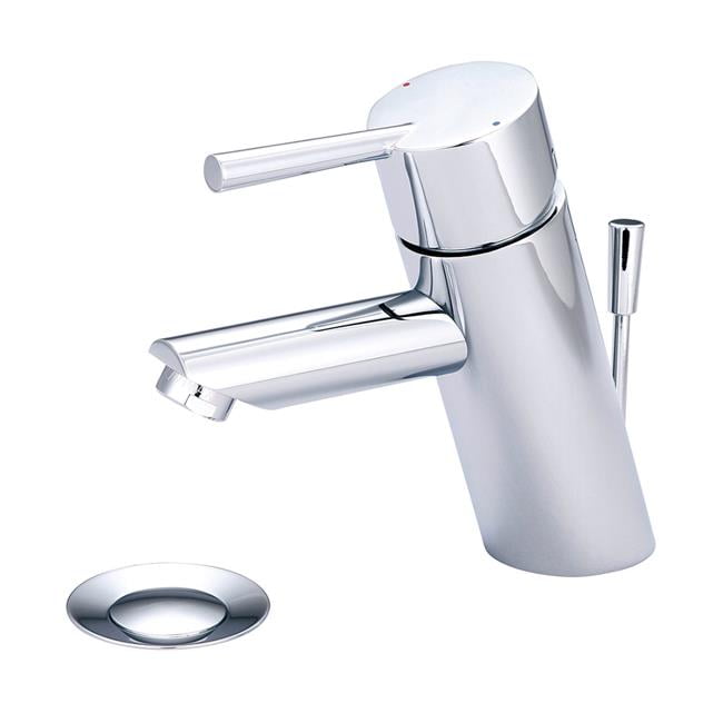 Sleek Olympia Single Hole Chrome Bathroom Faucet with Lever Handle