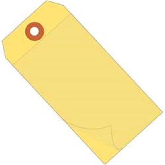 4.75 x 2.38 in. Yellow Self-Laminating Tags - Case of 100