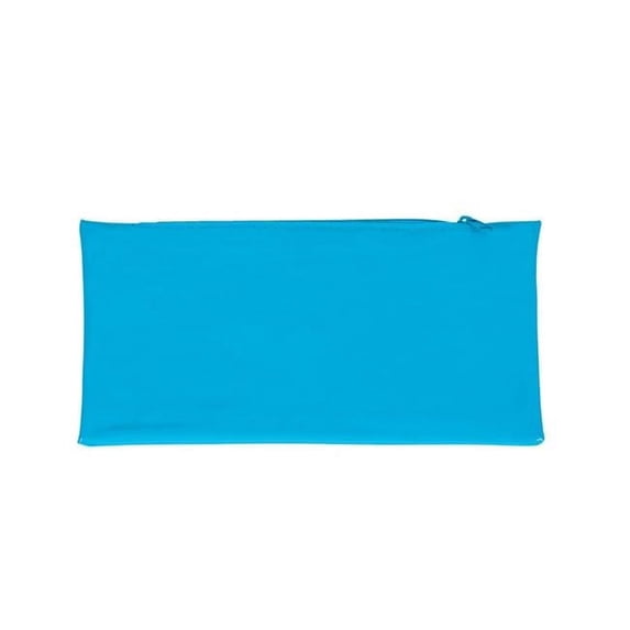 4.75 x 8.5 In. Flexible Vinyl Pencil Case With Metal Zipper, Blue