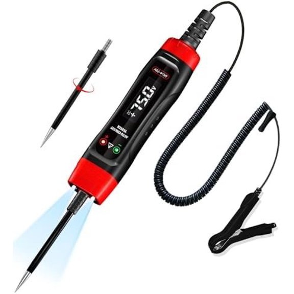 4-75V DC Automotive Test Light with Buzzer Sound, LCD Digital Light Tester with Voltmeter, Circuit Tester with Illumination, Fuse Tester Electrical Tool