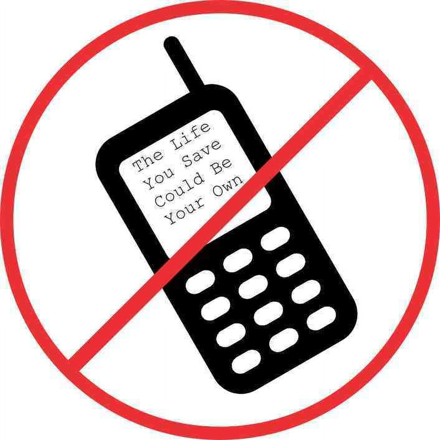 4.75in x 4.75in No Texting Save A Life Bumper Sticker Decal Vinyl ...