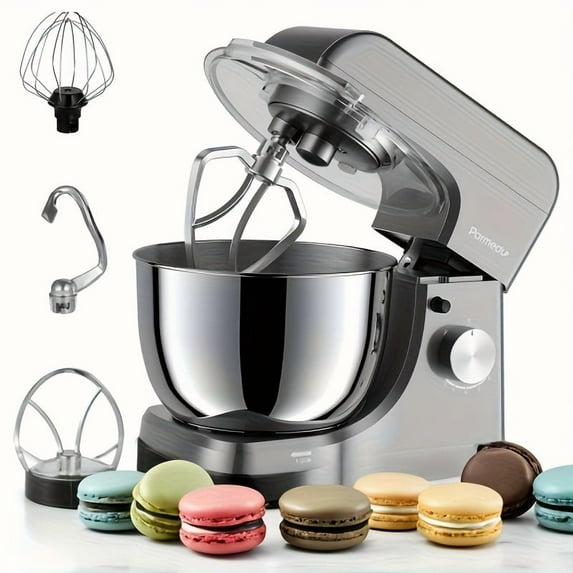 4.76QT 380W Stand Mixer - 8-Speed Tilt-Head, Includes Whisk/Dough Hook/Beater - Perfect for Baking, Dough, Milkshakes & More