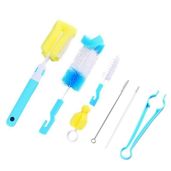 4/7Pcs Sponge Straw Cleaning Tools Set Baby Bottle Cup Cleaning Brush Kits